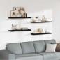 Preview: ARDEBO.de - Schweberegale 4 Stk. Schwarz 90x23,5x3,8 cm MDF