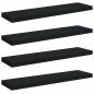 Preview: Schweberegale 4 Stk. Schwarz 90x23,5x3,8 cm MDF