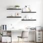 Preview: Schweberegale 4 Stk. Schwarz 90x23,5x3,8 cm MDF