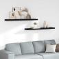 Preview: ARDEBO.de - Schweberegale 2 Stk. Schwarz 120x23,5x3,8 cm MDF