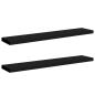 Preview: Schweberegale 2 Stk. Schwarz 120x23,5x3,8 cm MDF