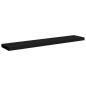 Preview: Schweberegale 2 Stk. Schwarz 120x23,5x3,8 cm MDF