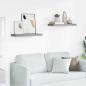 Preview: ARDEBO.de - Schwebende Wandregale 2 Stk. Grau 60x23,5x3,8cm MDF