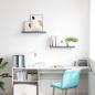 Preview: Schwebende Wandregale 2 Stk. Grau 60x23,5x3,8cm MDF