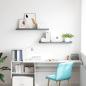 Preview: Schwebende Wandregale 2 Stk. Grau 120x23,5x3,8 cm MDF
