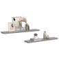 Preview: Schwebende Wandregale 2 Stk. Grau 120x23,5x3,8 cm MDF