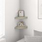 Preview: Eck-Schweberegale 2 Stk. Eichen-Optik 25x25x3,8 cm MDF