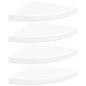 Preview: Eck-Schweberegale 4 Stk. Wei? 35x35x3,8 cm MDF