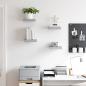 Preview: Schweberegale 4 Stk. Betongrau 23x23,5x3,8 cm MDF