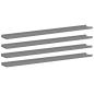 Preview: Wandregale 4 Stk. Grau 100x9x3 cm