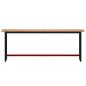 Preview: Werkbank 220x55x81,5 cm Massivholz Buche und Metall