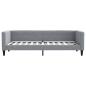 Preview: Tagesbett Ausziehbar Hellgrau 80x200 cm Stoff