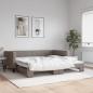 Preview: ARDEBO.de - Tagesbett Ausziehbar Taupe 100x200 cm Stoff