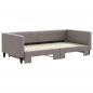 Preview: Tagesbett Ausziehbar Taupe 100x200 cm Stoff