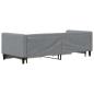 Preview: Tagesbett Ausziehbar mit Schubladen Hellgrau 80x200 cm Stoff