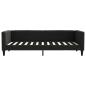 Preview: Tagesbett Ausziehbar mit Schubladen Schwarz 90x200 cm Stoff