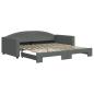Preview: Tagesbett Ausziehbar Dunkelgrau 100x200 cm Stoff