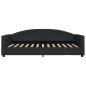 Preview: Tagesbett Ausziehbar mit Schubladen Schwarz 100x200 cm Stoff