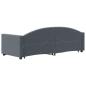Preview: Tagesbett Ausziehbar mit Schubladen Dunkelgrau 80x200 cm Samt