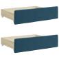 Preview: Tagesbett Ausziehbar mit Schubladen Blau 100x200 cm Samt