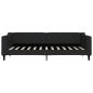 Preview: Tagesbett Ausziehbar mit Schubladen Schwarz 90x200 cm Stoff