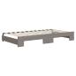 Preview: Tagesbett Ausziehbar mit Schubladen Taupe 100x200 cm Stoff