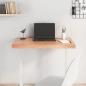 Preview: ARDEBO.de - Tischplatte Hellbraun 80x40x(2-6) cm Massivholz Eiche Behandelt