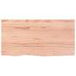 Preview: Tischplatte Hellbraun 80x40x(2-6) cm Massivholz Eiche Behandelt