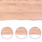 Preview: Tischplatte Hellbraun 80x40x(2-6) cm Massivholz Eiche Behandelt