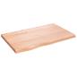 Preview: Tischplatte Hellbraun 80x50x(2-4) cm Massivholz Eiche Behandelt