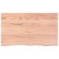 Preview: Tischplatte Hellbraun 100x60x(2-4)cm Massivholz Eiche Behandelt