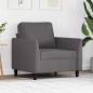 Preview: ARDEBO.de - Sessel Grau 60 cm Kunstleder