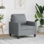 Preview: ARDEBO.de - Sofasessel Hellgrau 60 cm Stoff