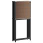 Preview: Waschmaschinenschrank BERG Schwarz 76x27x164,5 cm Massivholz