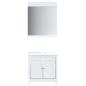 Preview: 2-tlg. Badmöbel-Set BERG Weiß Massivholz Kiefer