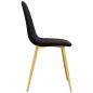 Preview: Esszimmerstühle 2 Stk. Schwarz Samt