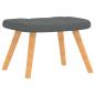 Preview: Relaxsessel mit Hocker Dunkelgrau Stoff