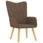 Preview: Relaxsessel mit Hocker Braun Stoff