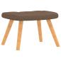 Preview: Relaxsessel mit Hocker Braun Stoff