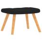 Preview: Relaxsessel mit Hocker Schwarz Stoff
