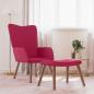 Preview: ARDEBO.de - Relaxsessel mit Hocker Weinrot Samt