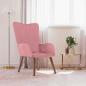 Preview: ARDEBO.de - Relaxsessel Rosa Samt
