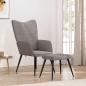 Preview: ARDEBO.de - Relaxsessel mit Hocker Taupe Stoff