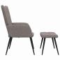 Preview: Relaxsessel mit Hocker Taupe Stoff