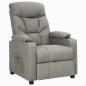 Preview: ARDEBO.de - Relaxsessel Hellgrau Stoff