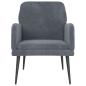 Preview: Sessel Dunkelgrau 62x79x79 cm Samt