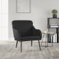Preview: ARDEBO.de - Sessel Schwarz 63x76x80 cm Kunstleder