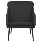 Preview: Sessel Schwarz 63x76x80 cm Kunstleder