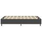 Preview: Boxspringbett Dunkelgrau Stoff 120x200 cm
