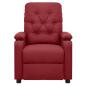Preview: Massagesessel Elektrisch Weinrot Stoff